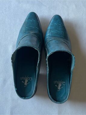 Corkys Teal Slip-On Women’s Dress Booties Shoes Sz 8